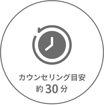 カウンセリング目安 約30分