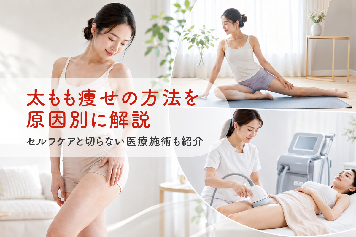 太もも痩せの方法を原因別に解説｜セルフケアと切らない医療施術も紹介