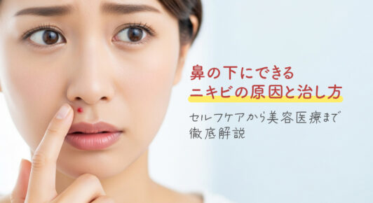 鼻の下にできるニキビの原因と治し方｜セルフケアから美容医療まで徹底解説