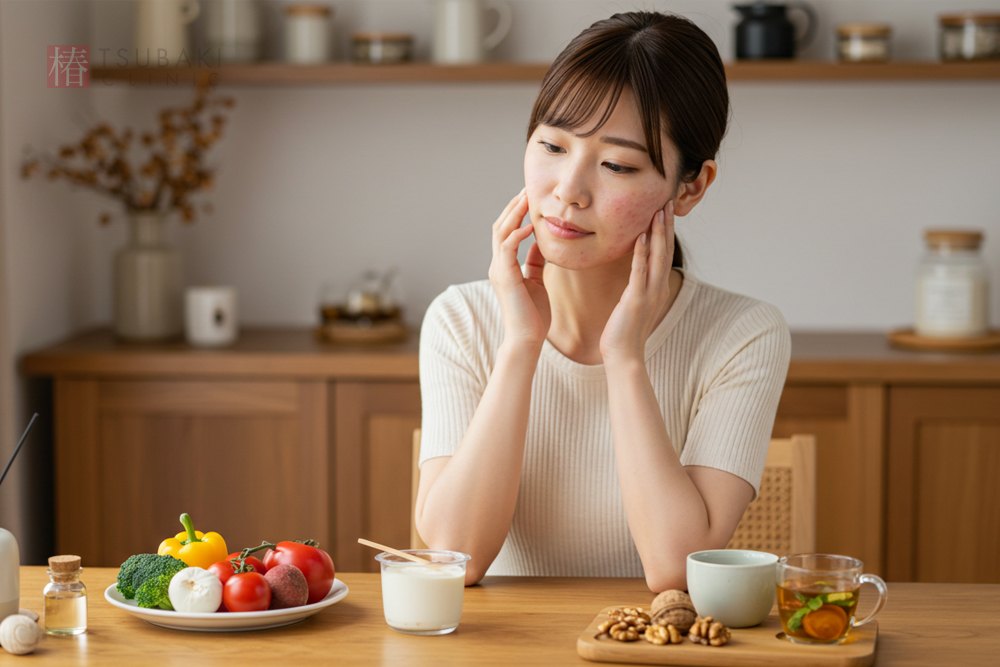 肌の赤み悪化に影響する「食事・ストレス・リラックス法」について