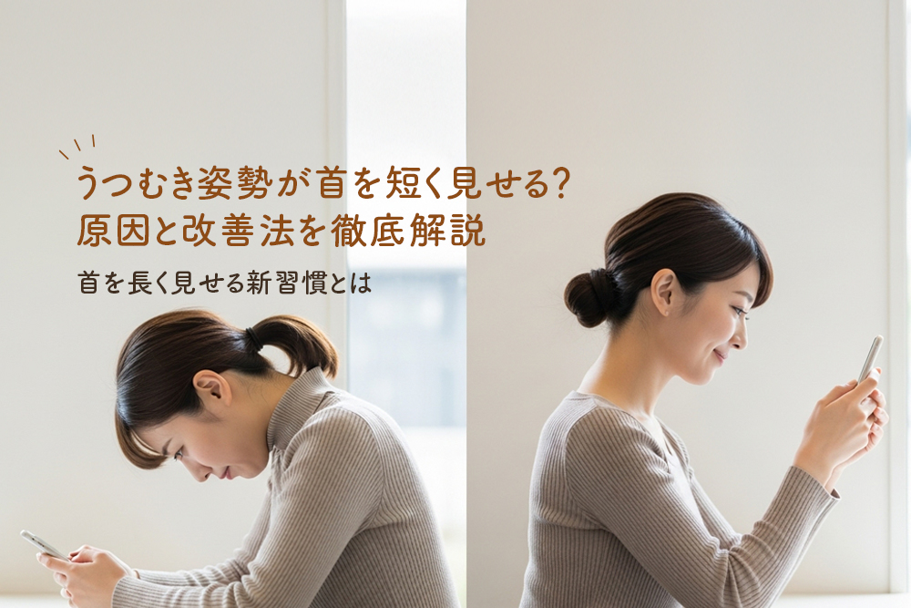 うつむき姿勢が首を短く見せる？原因と改善法を徹底解説｜首を長く見せる新習慣とは