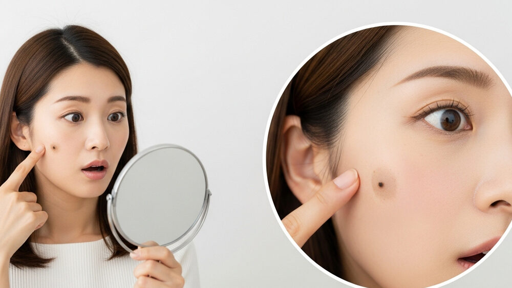しみと間違いやすいほくろの特徴を見分ける