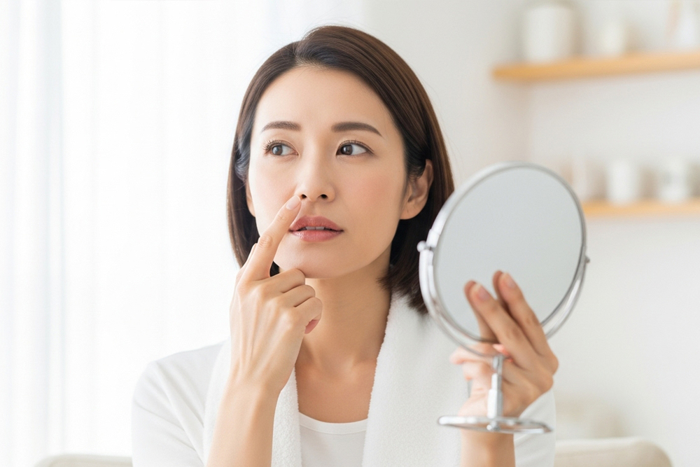 鼻の下が目立つのはなぜ?セルフチェックで原因を知る