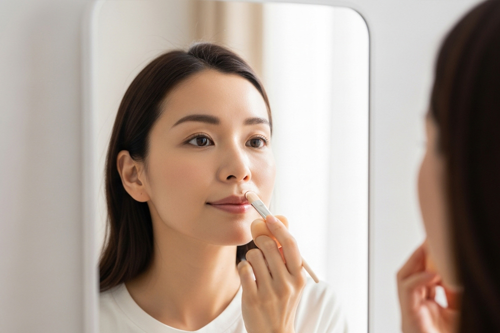 メイクで鼻の下の印象をカバーする方法