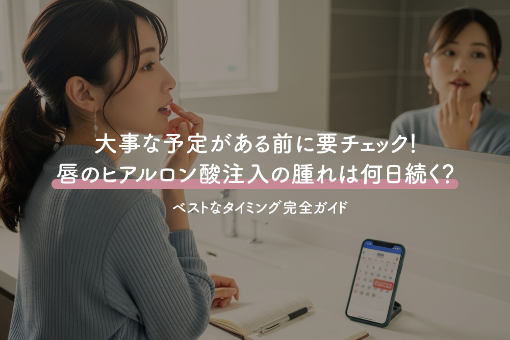 大事な予定がある前に要チェック！唇のヒアルロン酸注入の腫れは何日続く？ベストなタイミング完全ガイド