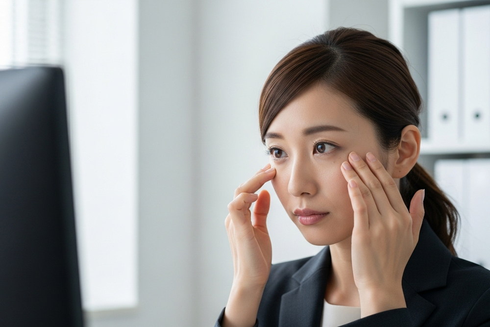 デスクワークで進む“目の下の乾燥”とは
