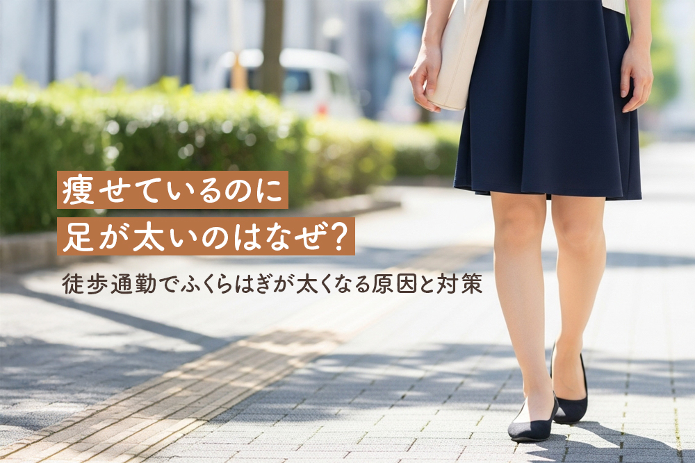 痩せているのに足が太いのはなぜ？徒歩通勤でふくらはぎが太くなる原因と対策