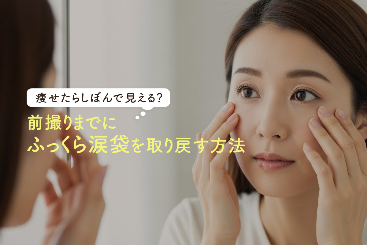 痩せたらしぼんで見える？前撮りまでにふっくら涙袋を取り戻す方法